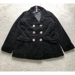 Free People Corduroy Corduroy Peacoat Jacket Womens Small Double-Breasted Quilt